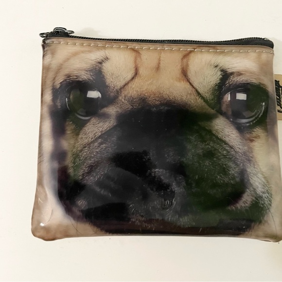Catseye Pug Dog Face Zipper Pouch - Picture 3 of 13